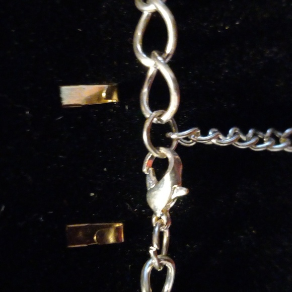 Layered circle link chain 16+2" long - Picture 2 of 4